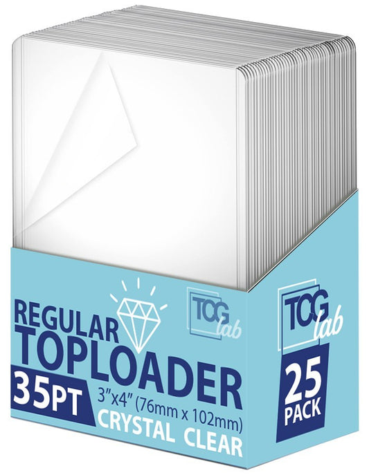 Box 25 Toploader - Crystal Clear con Film Protettivo
