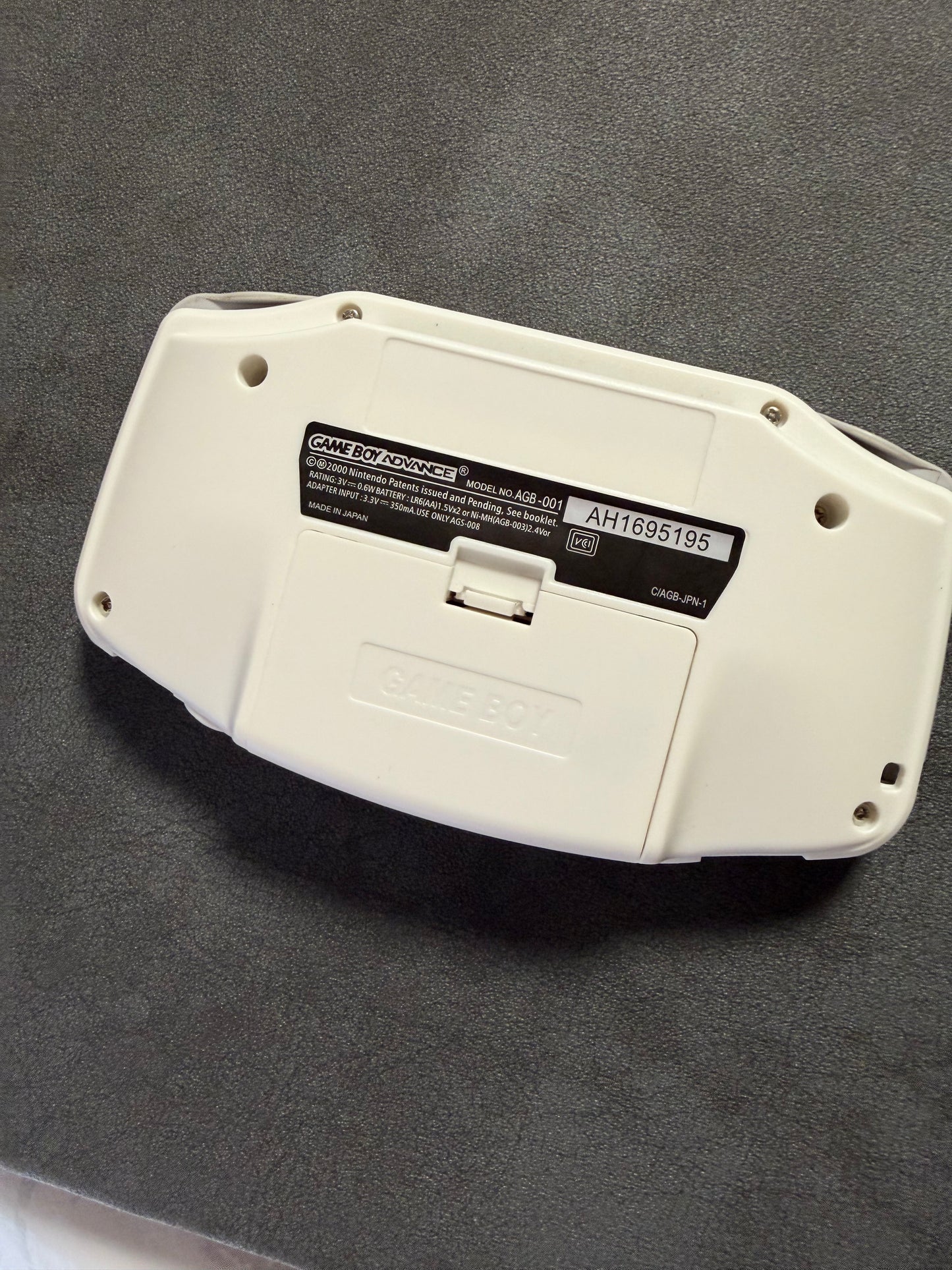 GAME BOY ADVANCE ARCTIC WHITE AGB-001
