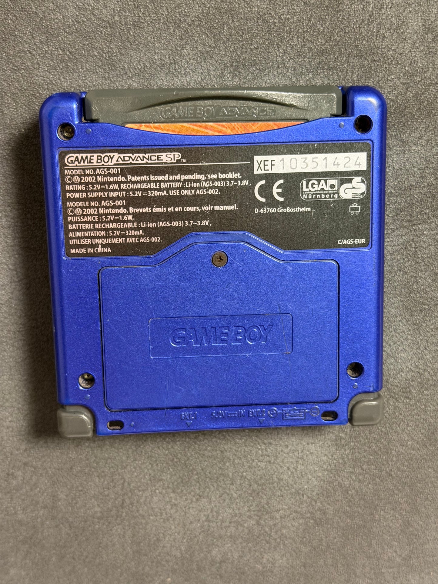 GAME BOY ADVANCE SP BLU